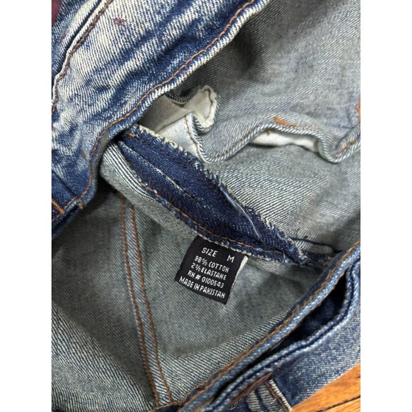 Another Hype Piece AHP Mens Paint Splatter Distressed Jean Jacket Sz Medium NWT - Picture 6 of 7